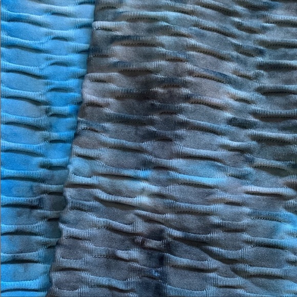 Blue Tie-Dye Scrunch Butt-Lifting Compression High-Waisted Workout Leggings - Picture 9 of 11